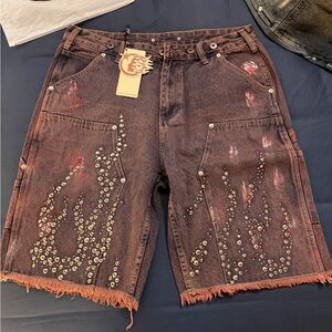 Hellstar Studded Denim Jorts